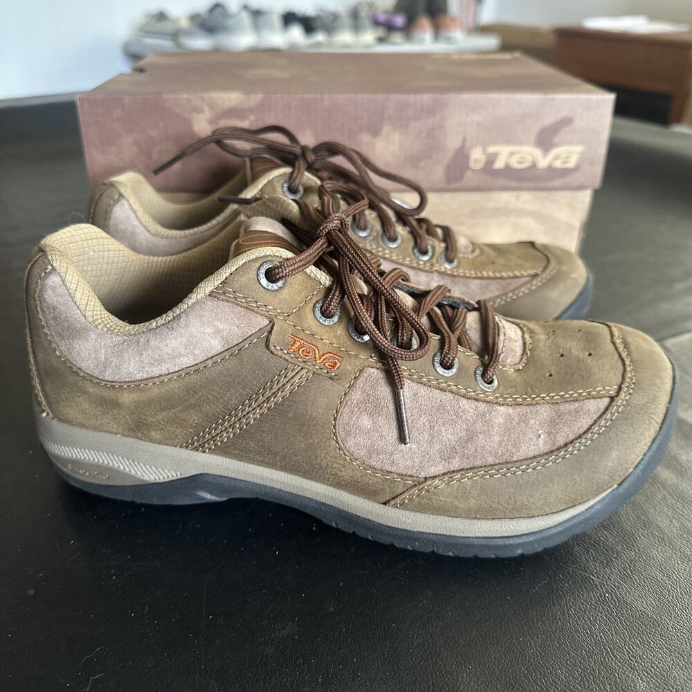 Teva Techny Men’s 8 Brown Oxford Walking Casual Trail Hiking Shoes New In Box